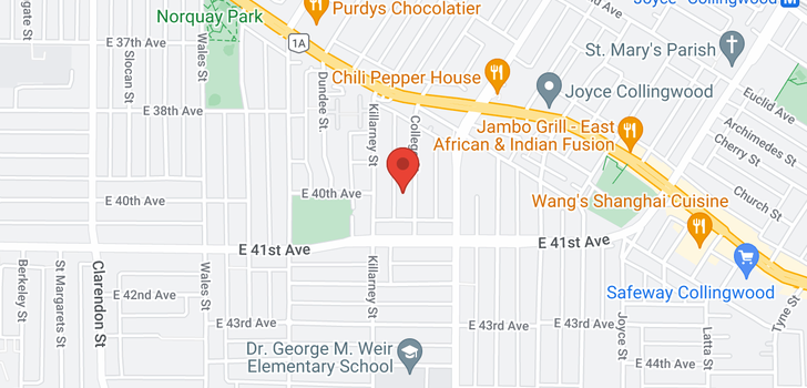 map of 5611 COLLEGE STREET
